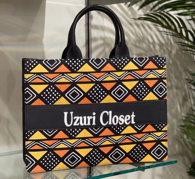 Yellow Zuri African Print Hand Bag