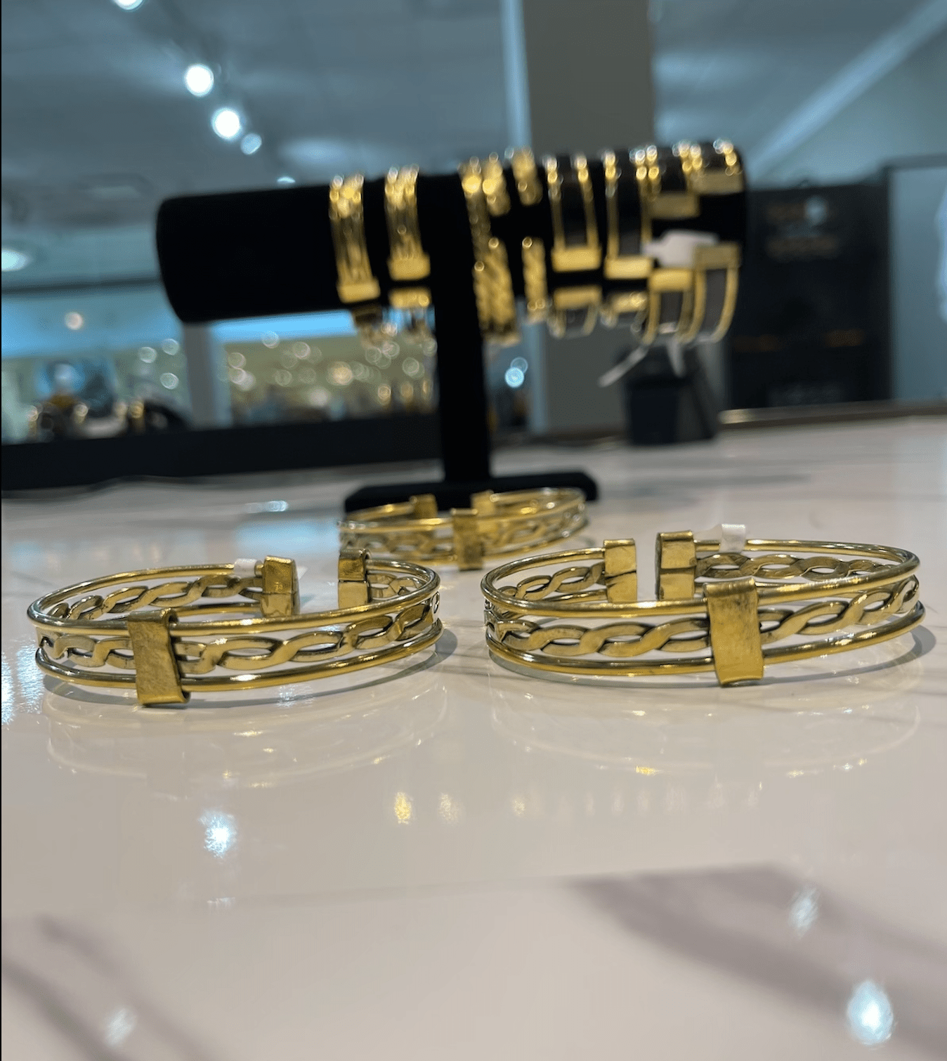 Yellow Gold Twist-Design Bracelet